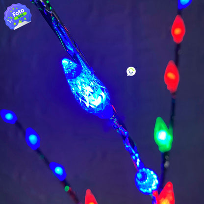 Chamizo Navideño Multicolor de 1.50m con luces led🎄HOY CON 50% DCTO