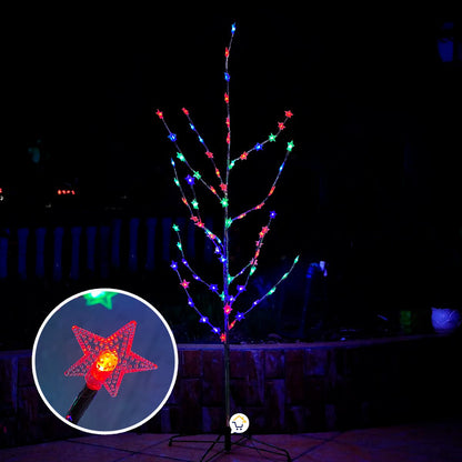 Chamizo Navideño Multicolor de 1.50m con luces led🎄HOY CON 50% DCTO