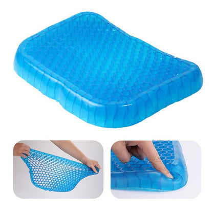 Cojín Ortopedico en Gel - Mide 37cm Largo x 31cm Ancho x 3cm Grosor🎁GRATIS funda lavable