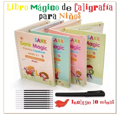 MEGA OFERTA PAGUE 2 Y LLEVE 4💥Libros reutilizables montessori de calígrafa (incluye lápices mágicos)