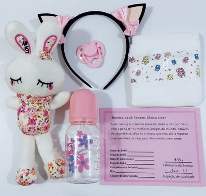 Muñeca realista Reborn con certificado de nacimiento - Mide 55 cms+ 🎁GRATIS Accesorios