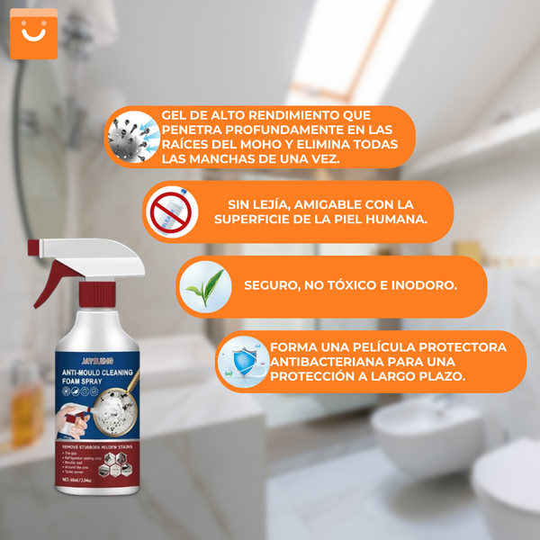 Spray Removedor de Moho: elimina y evita que vuelva a crecer el moho💥HOY CON 50% DCTO