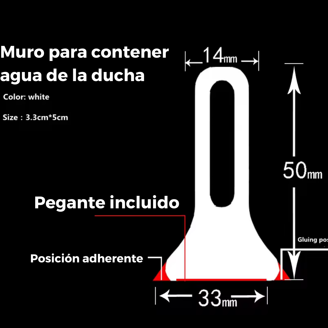 Muro de 1 metro de silicona ultrarresistente: 💧Mantén al agua en su lugar