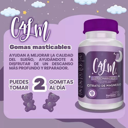 Gomas para dormir CALM® a base de citrato de magnesio X30 unidades💥HOY 50% DCTO