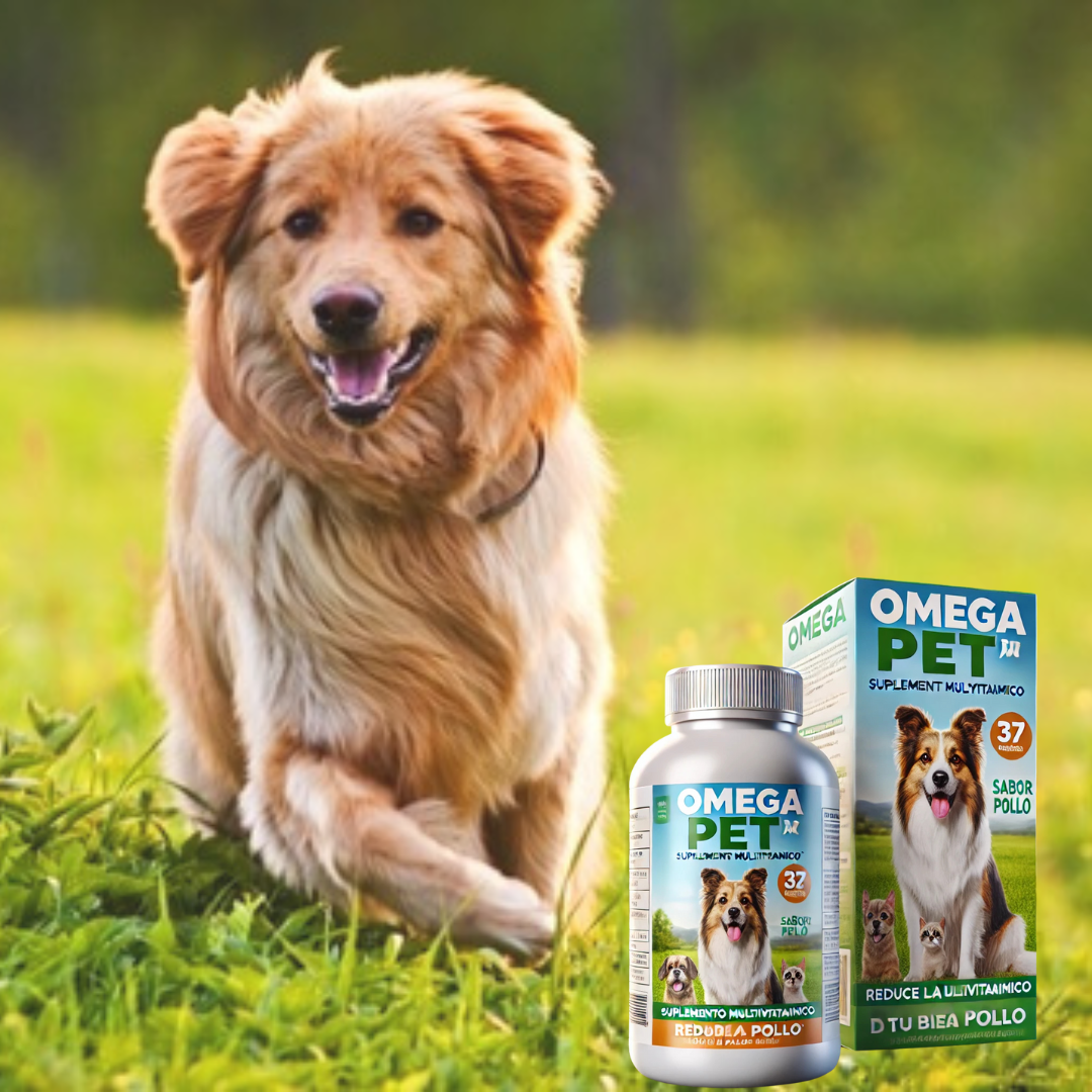 Omega PET® Multivitamínico sabor pollo para la caída de pelo y bienestar de tu mascota