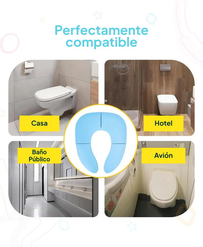 Asiento protector de baño plegable para niños✨Hoy A MITAD DE PRECIO